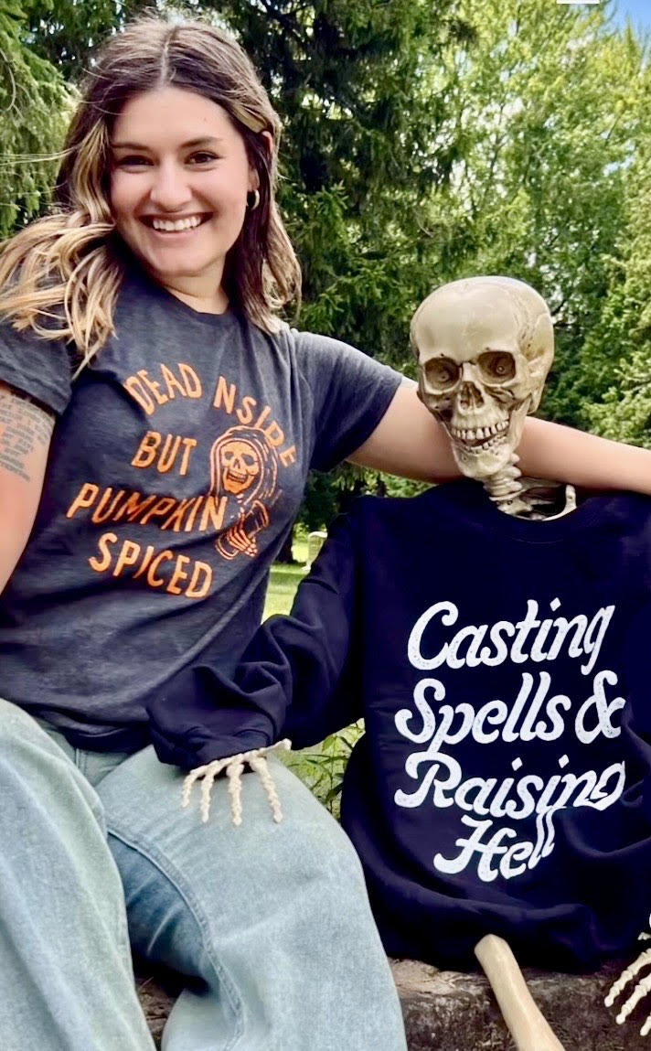 Binmarts Casting Spells And Raising Hell Crew Neck Sweatshirt - Image 3