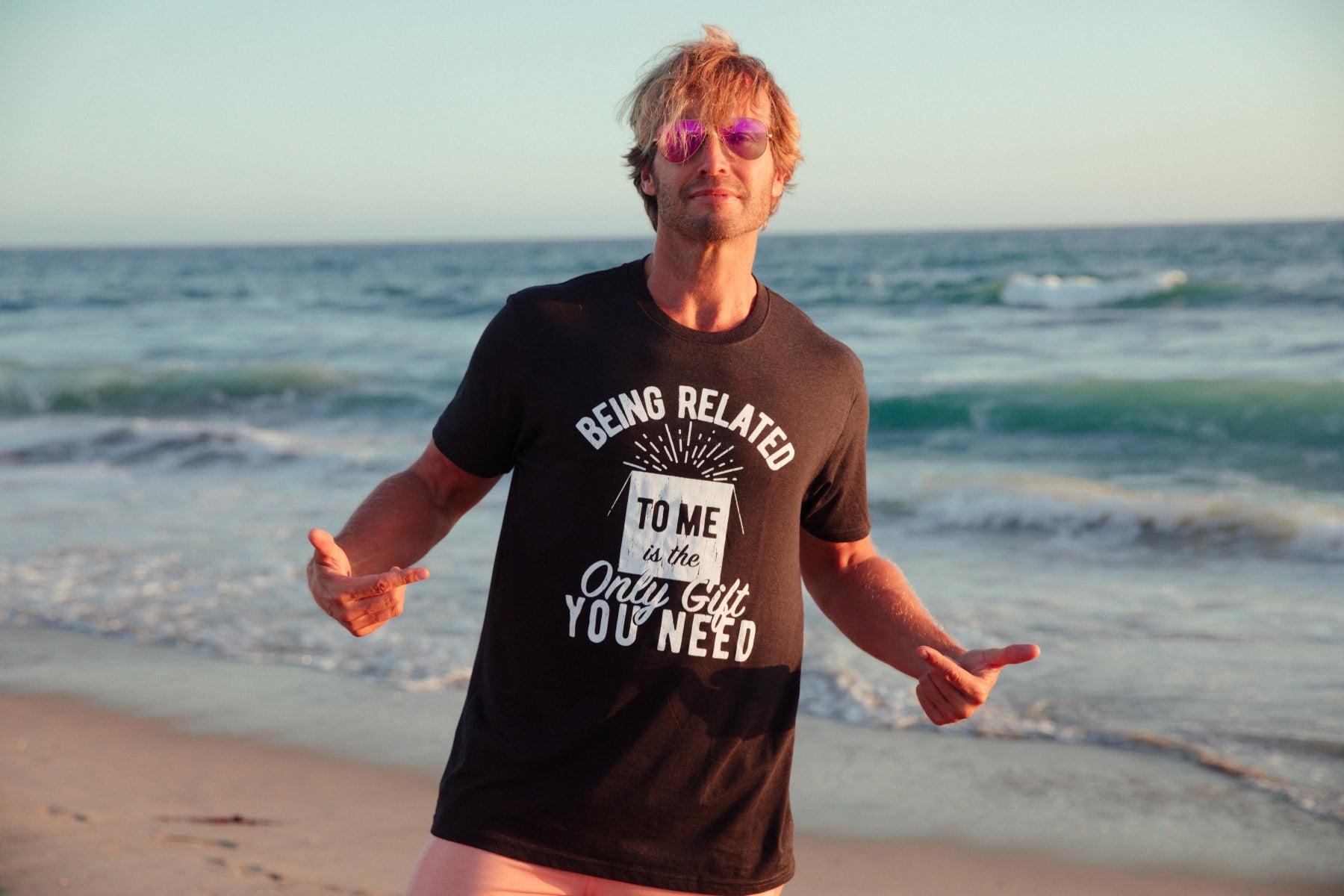 Binmarts Being Related To Me Is The Only Gift You Need Men's T Shirt - Image 2