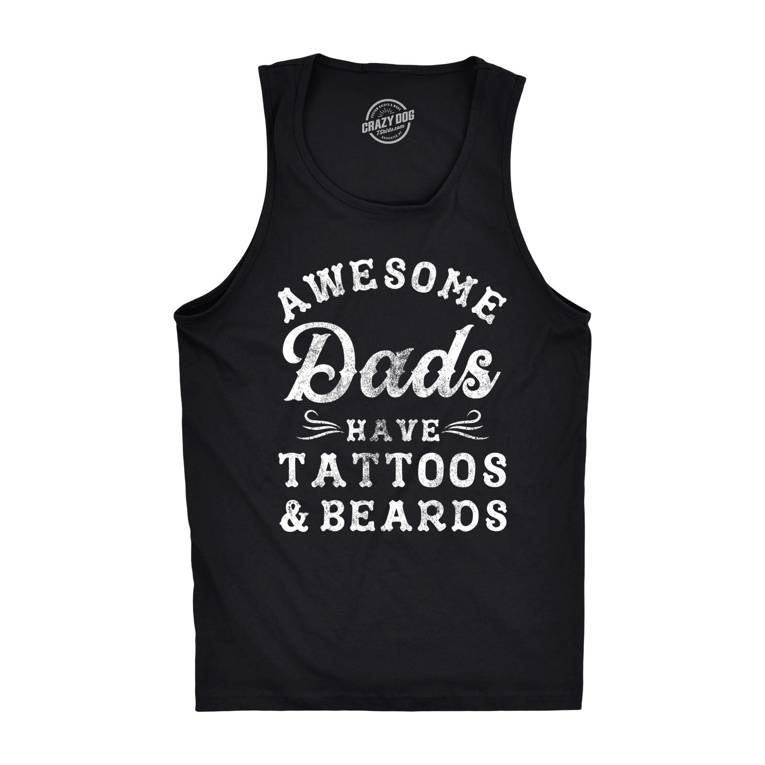 Awesome Dads Have Tattoos And Beards Father's Day Men's Tank Top
