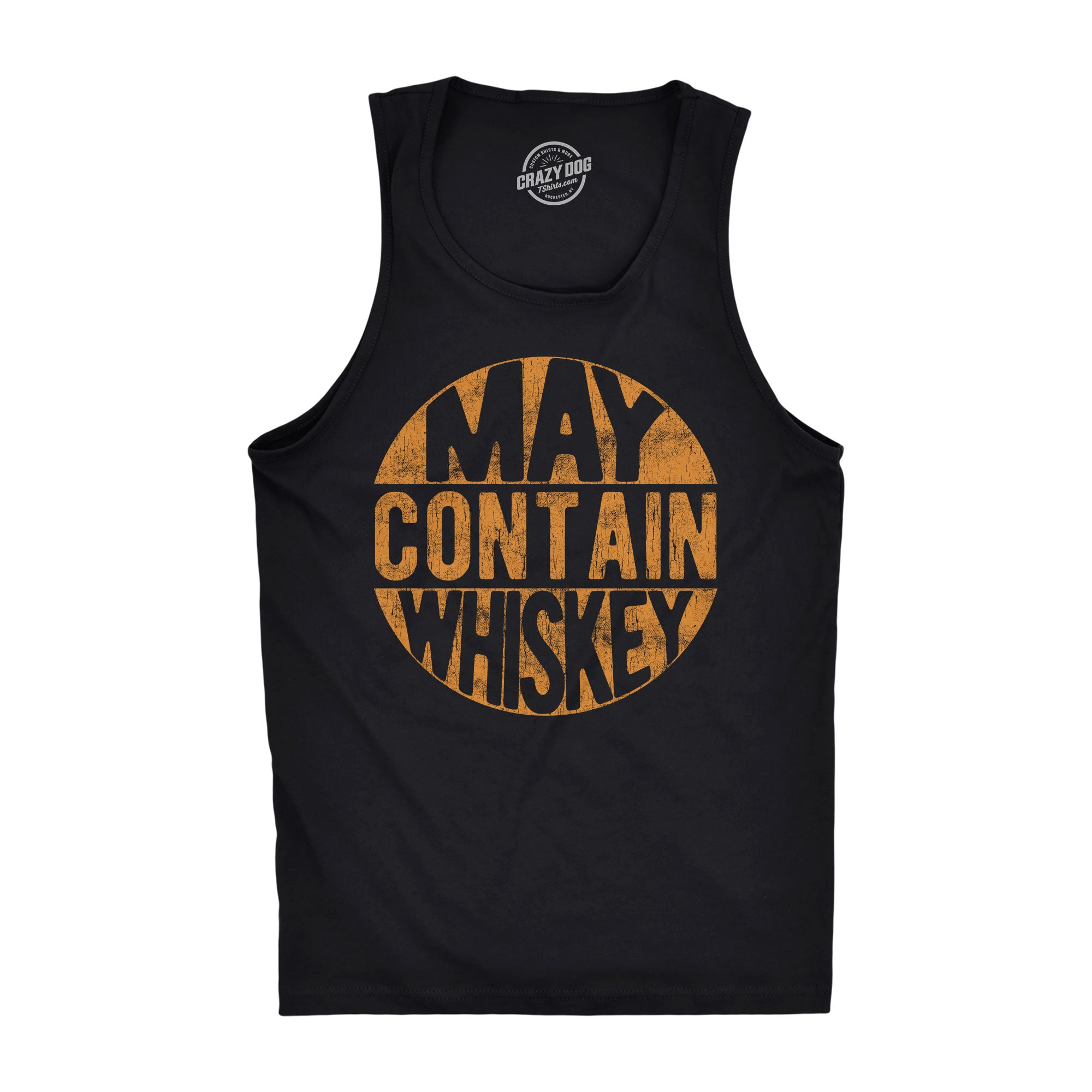 May Contain Whiskey Funny Drinking Humor Men's Tank Top