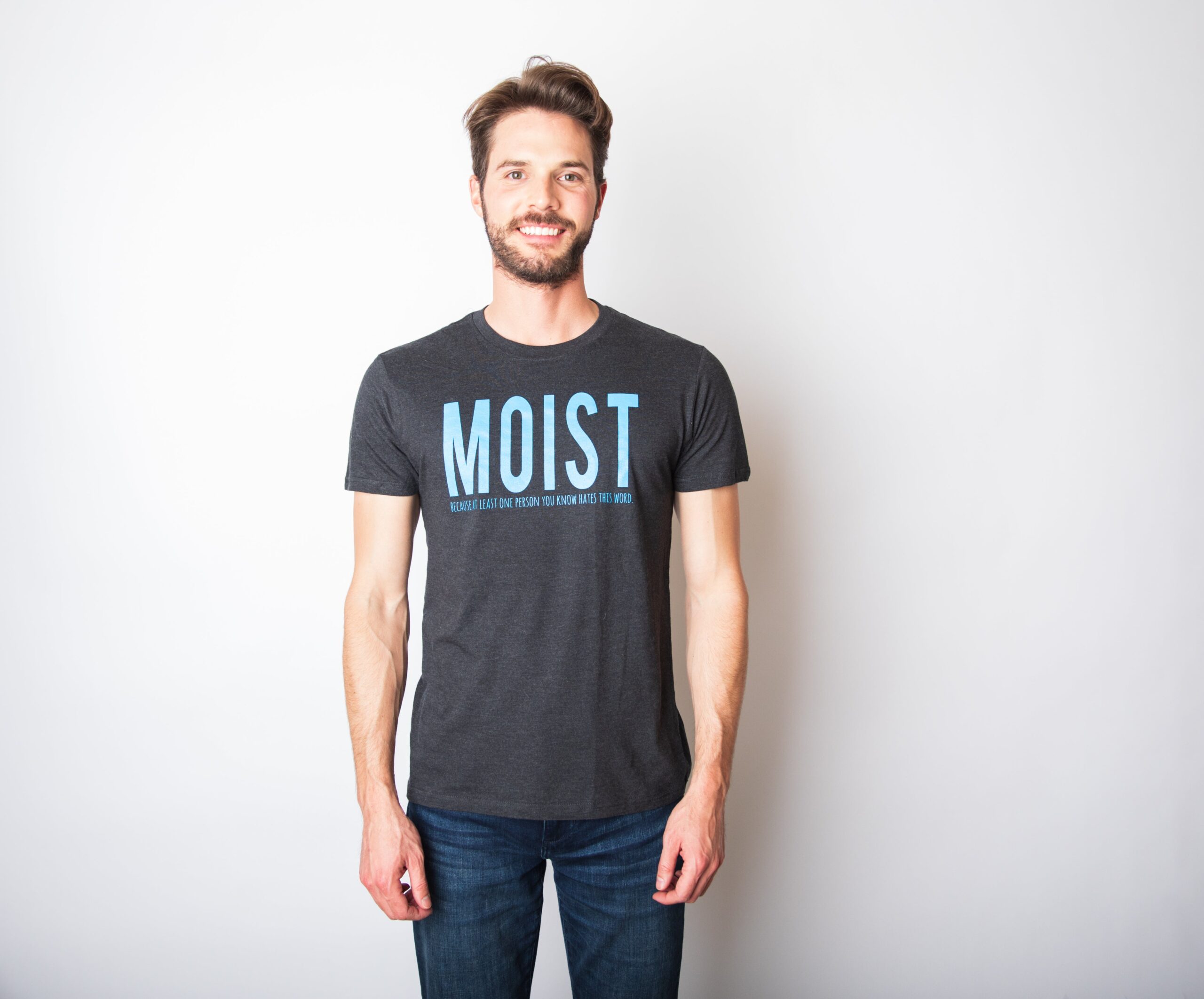 Alternative view of Moist Funny Word Humor Sarcastic Quote Men's Graphic T-Shirt