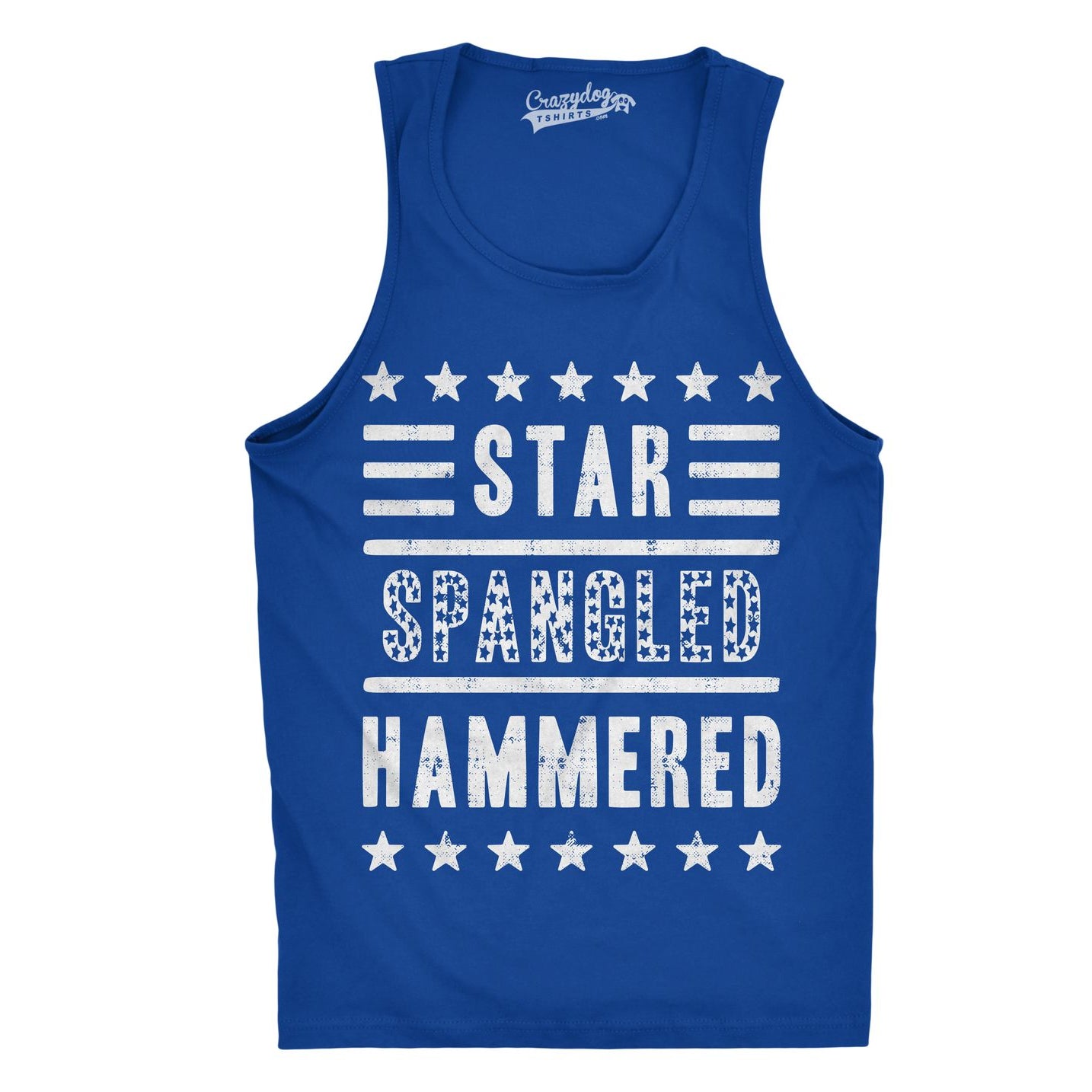 Star Spangled Patriotic Red White Blue 4th Of July Men's Tank Top