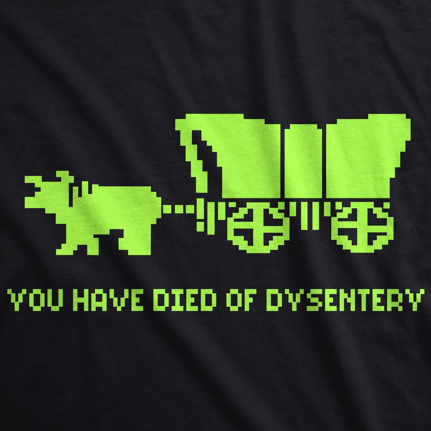 Alternative view of You Have Died Of Dysentery Retro Oregon Trail Gamer Men's Graphic T-Shirt
