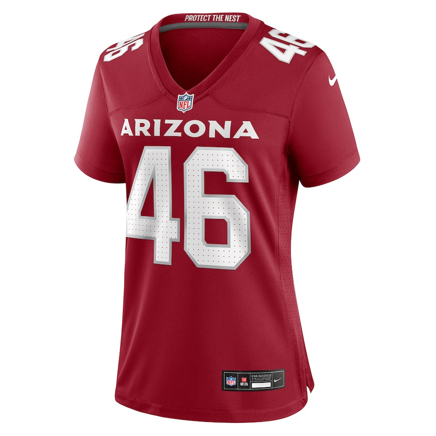 Alternative view of Aaron Brewer 46 Arizona Cardinals Women's Game Jersey - Cardinal JS6398 nicesnker