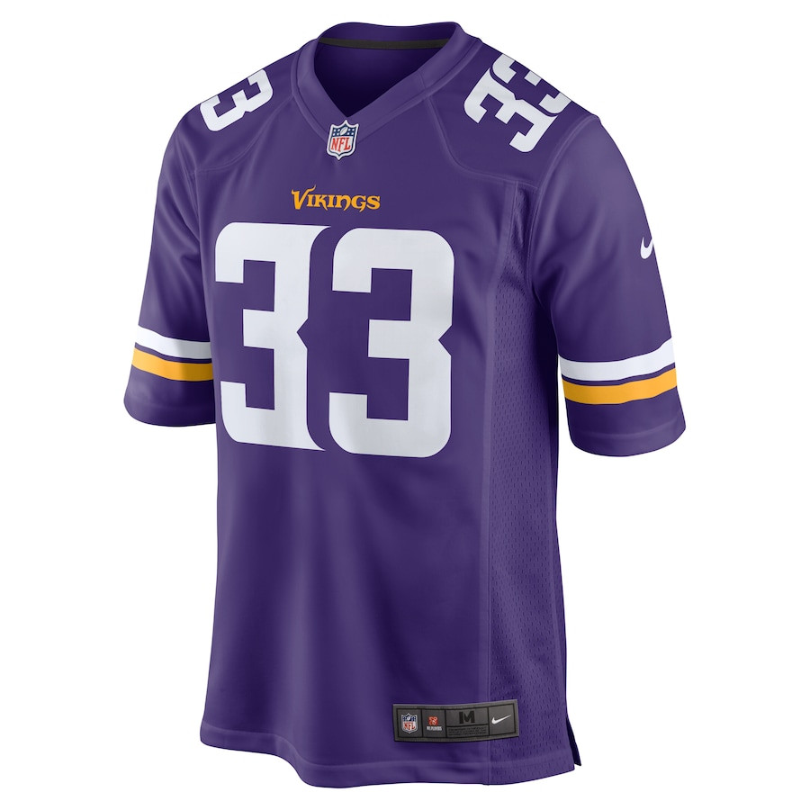 Alternative view of Aaron Jones 33 Minnesota Vikings Game Men Jersey - Purple JS9384 nicesnker