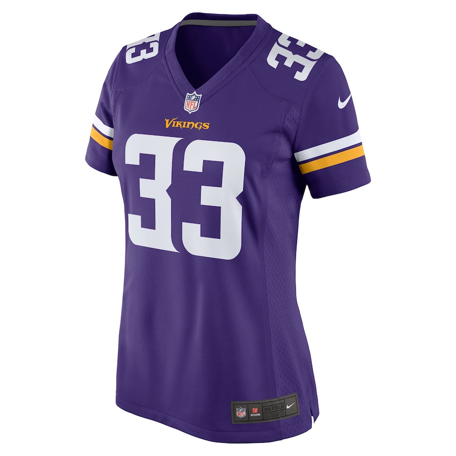 Alternative view of Aaron Jones 33 Minnesota Vikings Women's Game Jersey - Purple JS4910 nicesnker