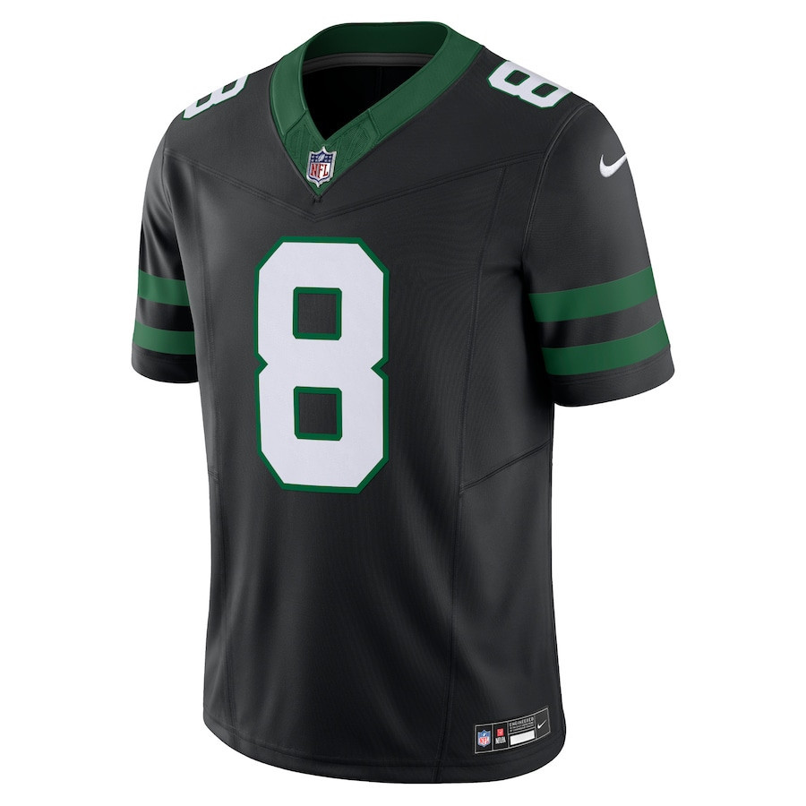 Alternative view of Aaron Rodgers 8 New York Jets Alternate Vapor F.U.S.E. Limited Jersey - Men, Legacy Black JS5565 nicesnker