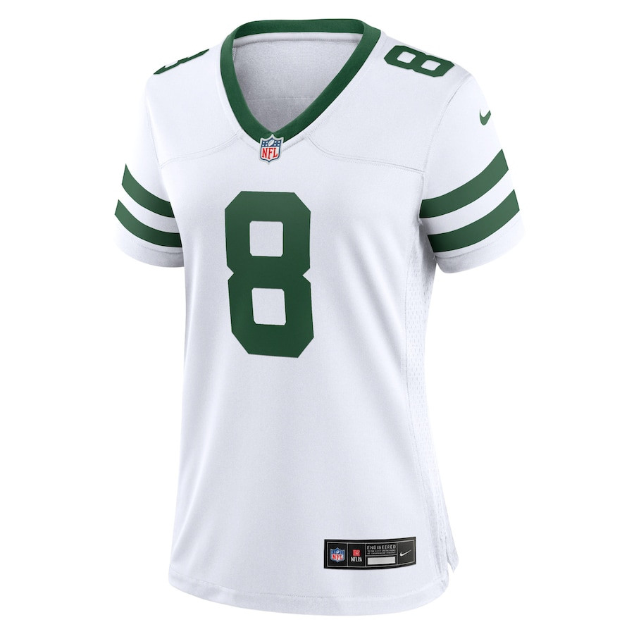 Alternative view of Aaron Rodgers 8 New York Jets Game Women Jersey - Legacy White JS1595 nicesnker