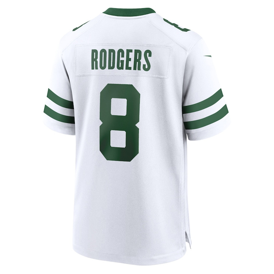 Aaron Rodgers 8 New York Jets Game YOUTH Jersey - Legacy White JS8716 nicesnker - Image 3