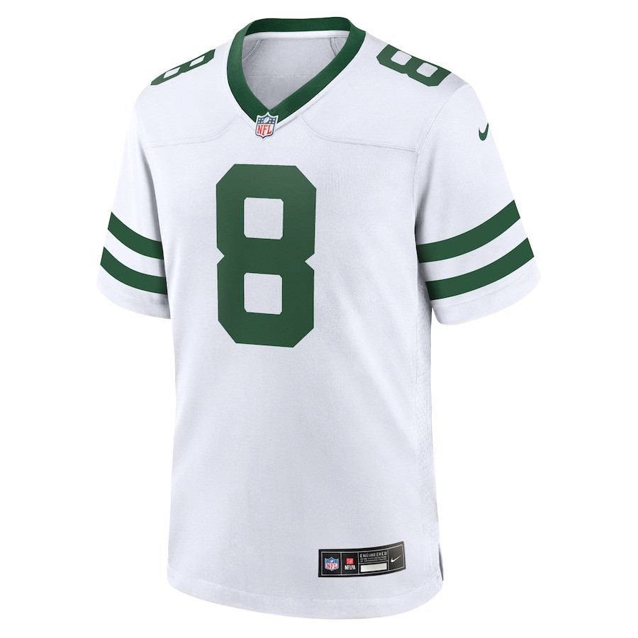 Alternative view of Aaron Rodgers 8 New York Jets Game YOUTH Jersey - Legacy White JS8716 nicesnker