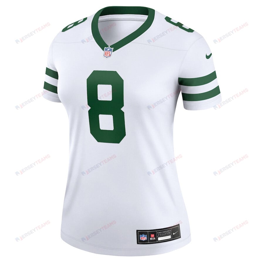 Alternative view of Aaron Rodgers 8 New York Jets Women Alternate Legend Jersey - Spotlight White JS8007 nicesnker