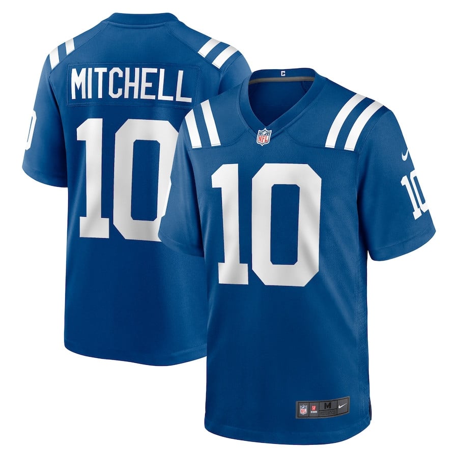 Adonai Mitchell 10 Indianapolis Colts Game Men Jersey - Royal JS4221 nicesnker
