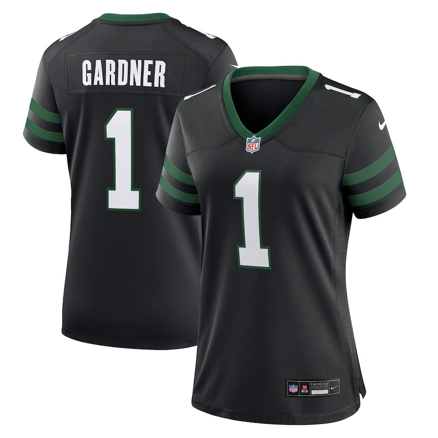 Ahmad Sauce Gardner 1 New York Jets Alternate Game Jersey - Women, Black JS6565 nicesnker