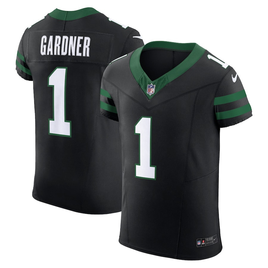 Ahmad Sauce Gardner 1 New York Jets Alternate Vapor F.U.S.E. ELITE Jersey - Legacy Black JS5784 nicesnker