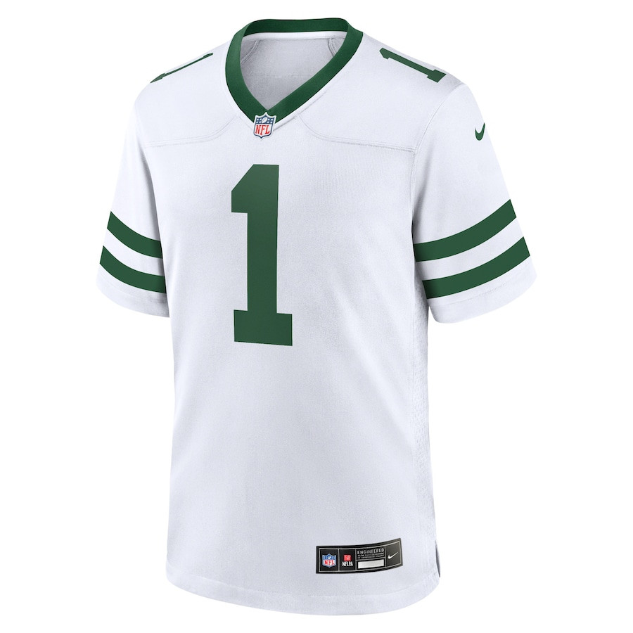 Alternative view of Ahmad Sauce Gardner 1 New York Jets Game Men Jersey - Legacy White JS7832 nicesnker