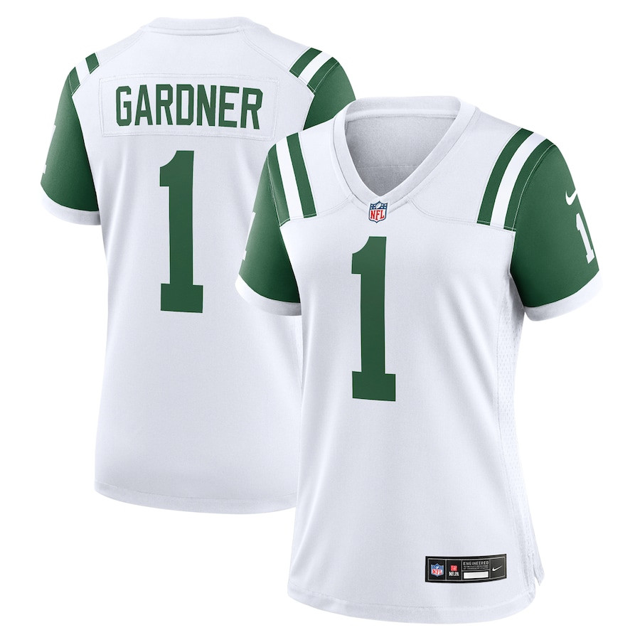 Ahmad Sauce Gardner 1 New York Jets Women's Classic Alternate Game Jersey - White JS5973 nicesnker