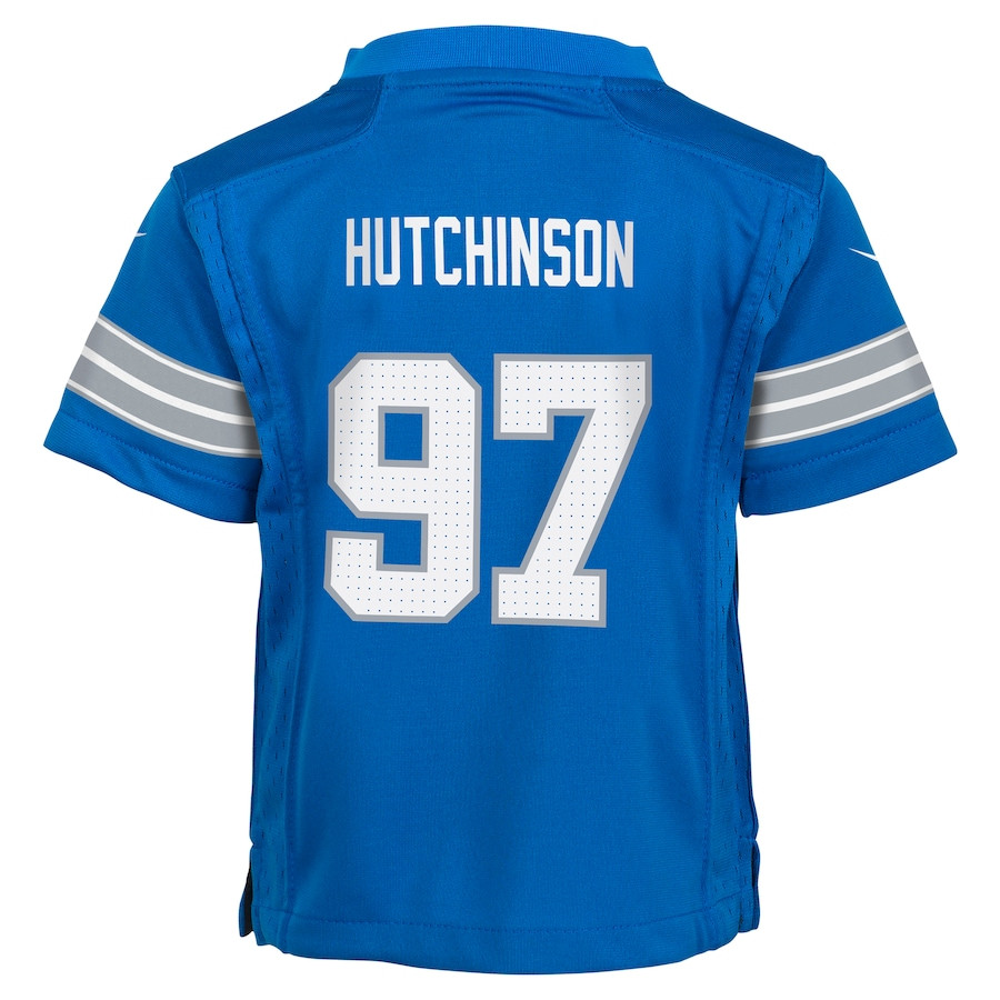 Aidan Hutchinson 97 Detroit Lions Game YOUTH Jersey - Blue JS8625 nicesnker - Image 3