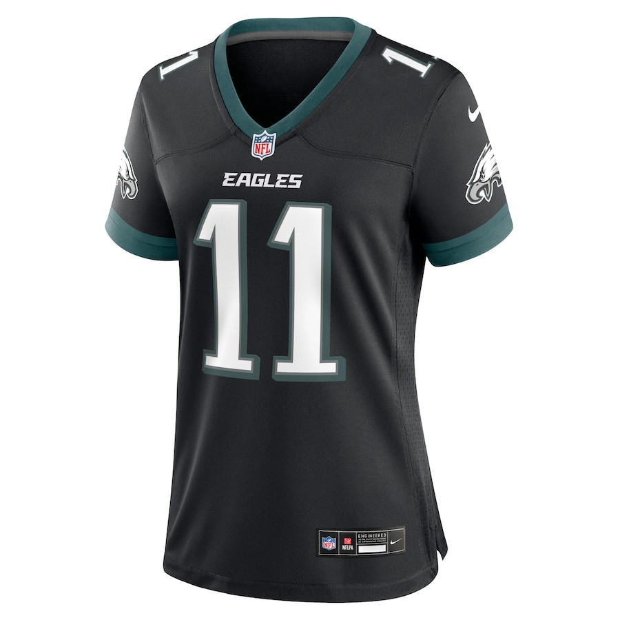 Alternative view of A.J. Brown 11 Philadelphia Eagles Alternate Game Women Jersey - Black JS8026 nicesnker
