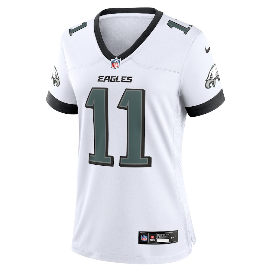 Alternative view of A.J. Brown 11 Philadelphia Eagles Game Women Jersey - White JS2568 nicesnker