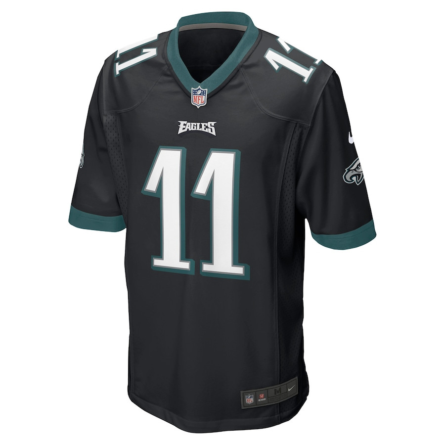 Alternative view of A.J. Brown 11 Philadelphia Eagles Men Game Jersey - Black JS6008 nicesnker