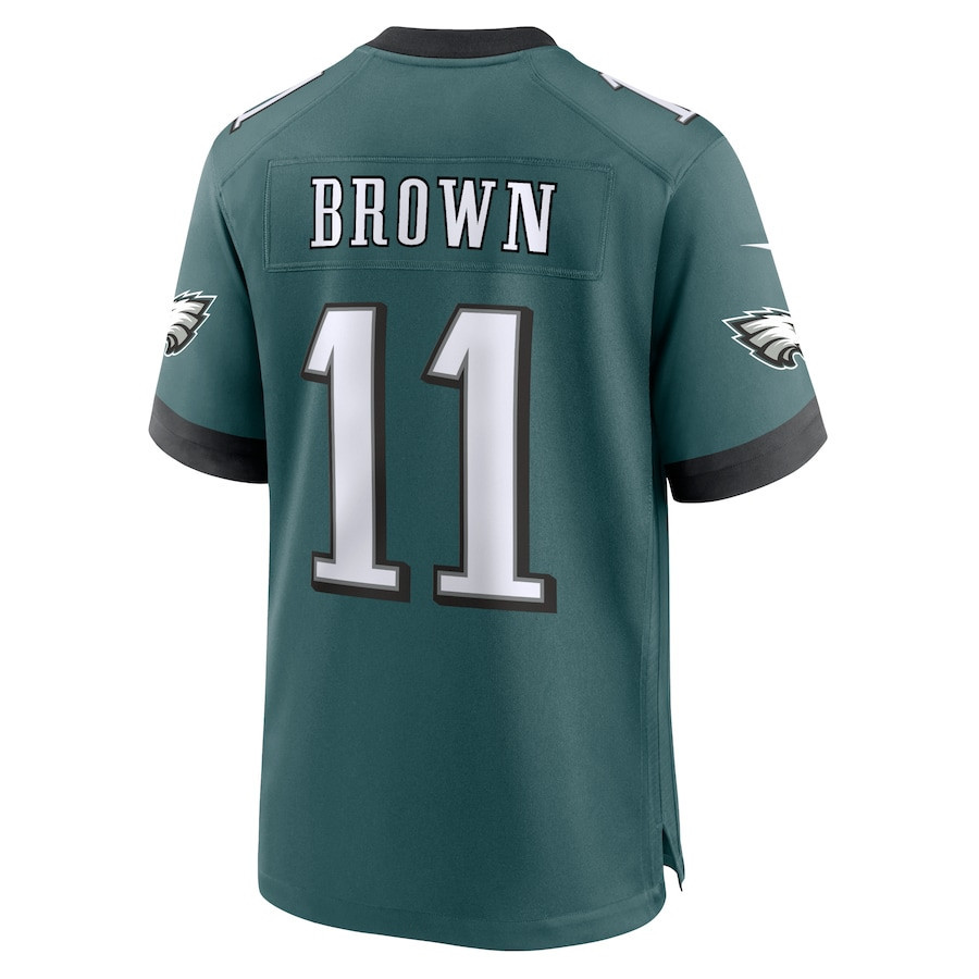 A.J. Brown #11 Philadelphia Eagles Super Bowl LIX YOUTH Jersey - Midnight Green JS6710 nicesnker - Image 3