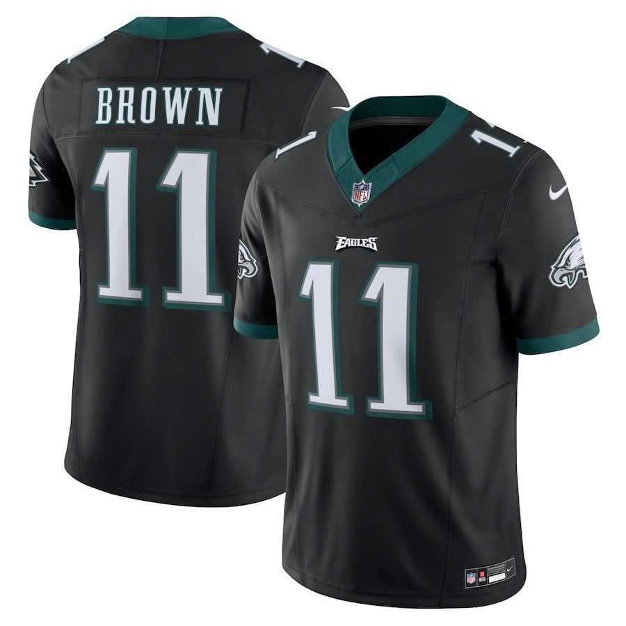 A.J. Brown 11 Philadelphia Eagles Vapor F.U.S.E. Limited Alternate Jersey - Black JS8607 nicesnker