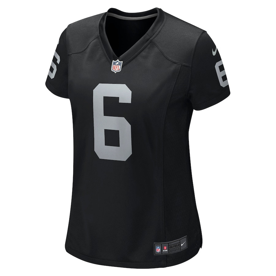 Alternative view of AJ Cole 6 Las Vegas Raiders Women Game Jersey - Black JS5619 nicesnker