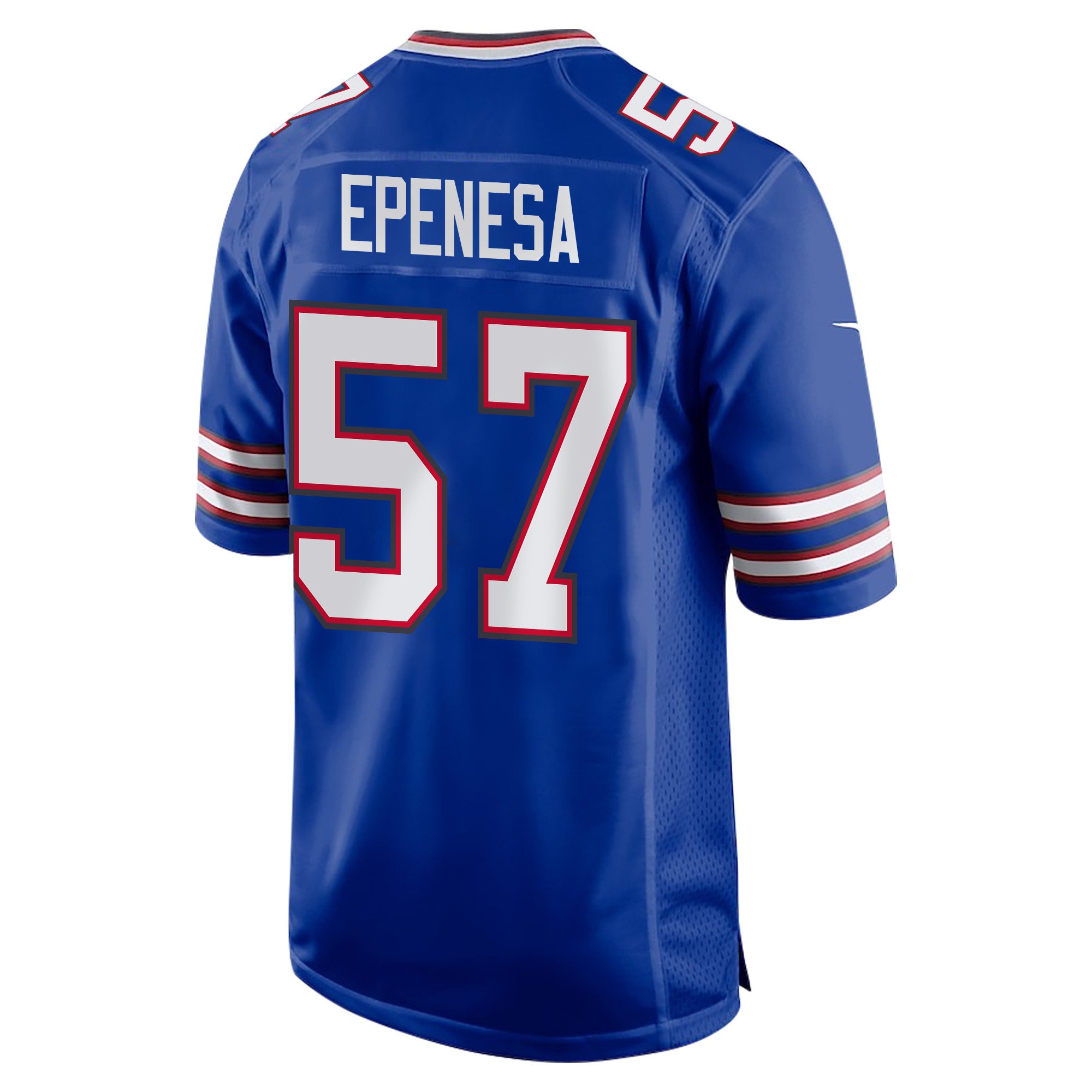 Alternative view of A.J. Epenesa 57 Buffalo Bills Super Bowl LIX Champions Patch 'New Orleans - The Ultimate Showdown' EMBROIDERED Game Men Jersey - Royal JS4223 nicesnker