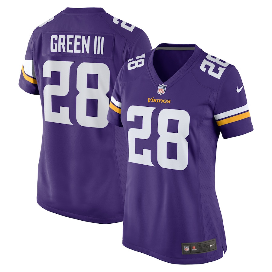 A.J. Green III 28 Minnesota Vikings Team Game Women Jersey - Purple JS2798 nicesnker