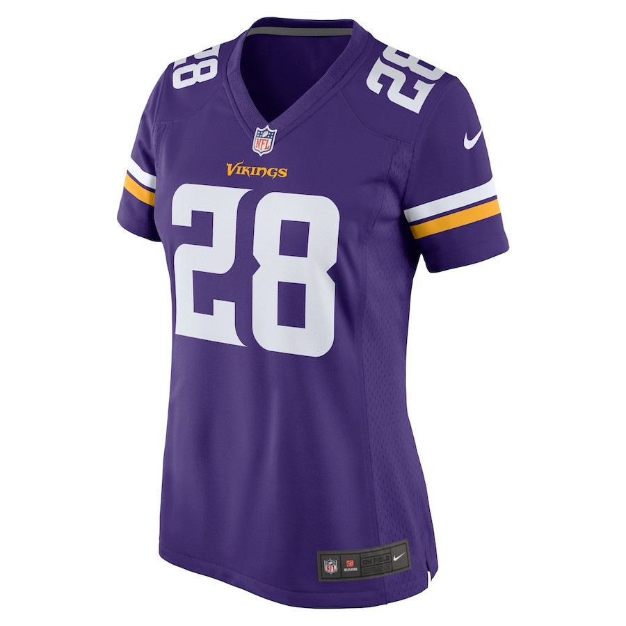 Alternative view of A.J. Green III 28 Minnesota Vikings Team Game Women Jersey - Purple JS2798 nicesnker