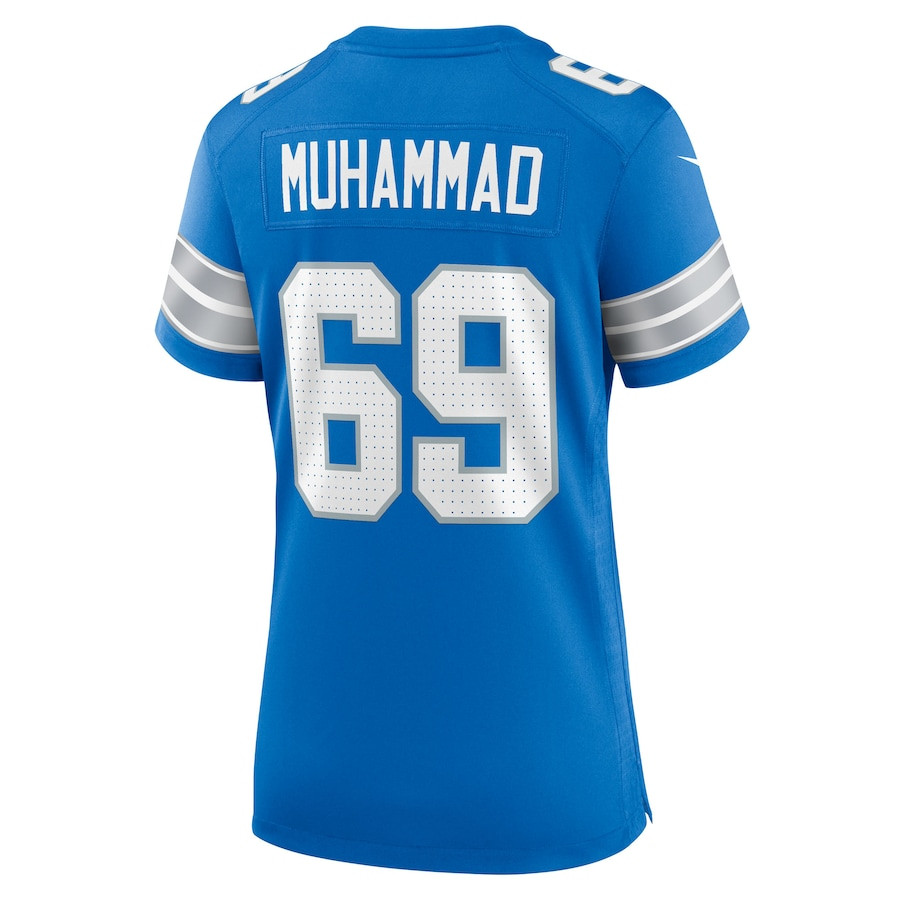 Al-Quadin Muhammad 69 Detroit Lions Women's Team Game Jersey - Blue JS4042 nicesnker - Image 3