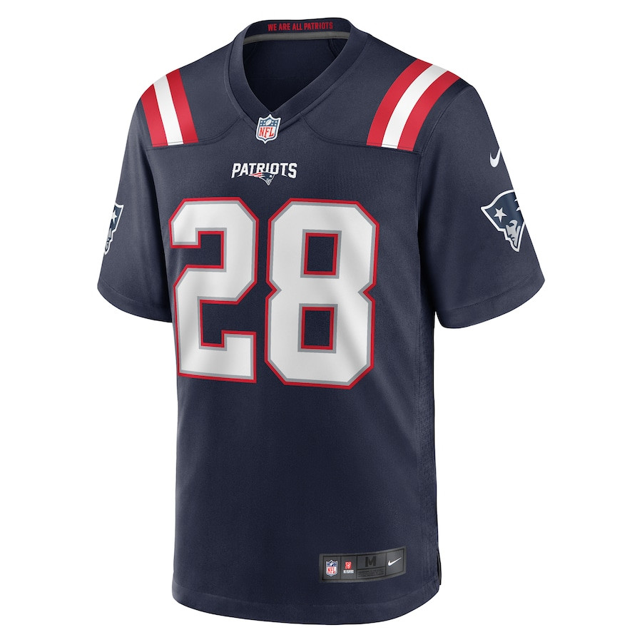 Alternative view of Alex Austin 28 New England Patriots Team Game Men Jersey - Navy JS9530 nicesnker