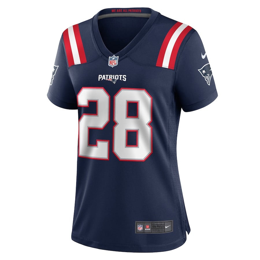 Alternative view of Alex Austin 28 New England Patriots Women's Team Game Jersey - Navy JS7487 nicesnker