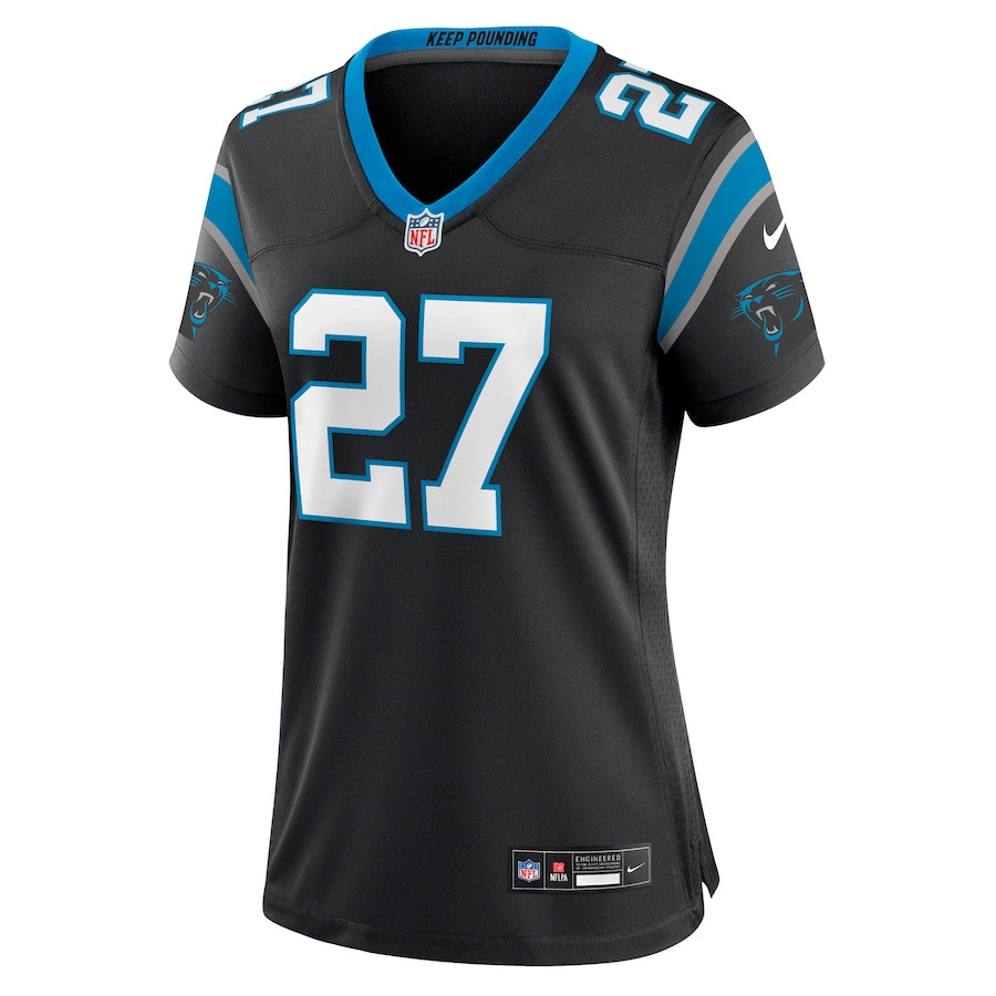 Alternative view of Alex Cook 27 Carolina Panthers Game Women Jersey - Black JS2402 nicesnker