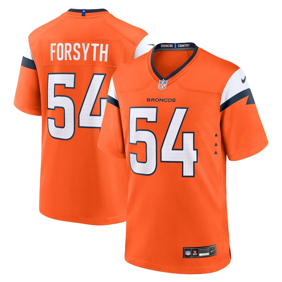 Alex Forsyth 54 Denver Broncos Team Game Men Jersey - Orange JS2109 nicesnker