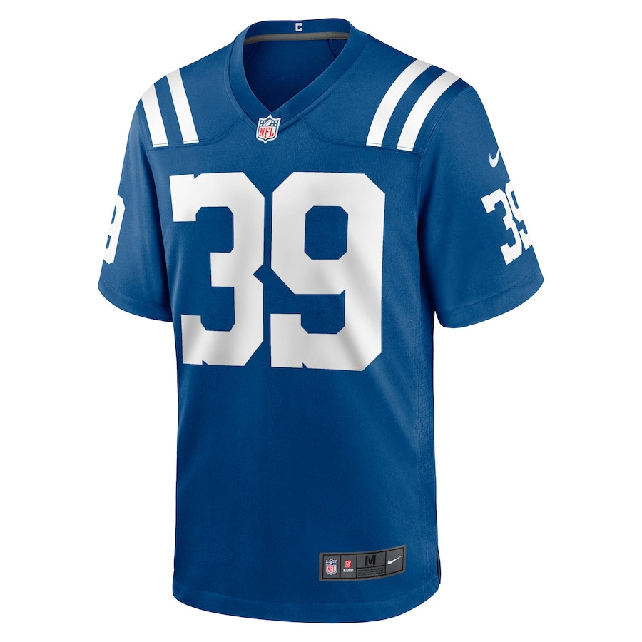 Alternative view of Alex Johnson 39 Indianapolis Colts Team Game Men Jersey - Royal JS1600 nicesnker
