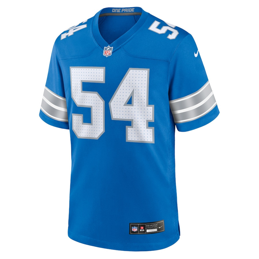 Alternative view of Alim McNeill 54 Detroit Lions Team Game Men Jersey - Blue JS4423 nicesnker