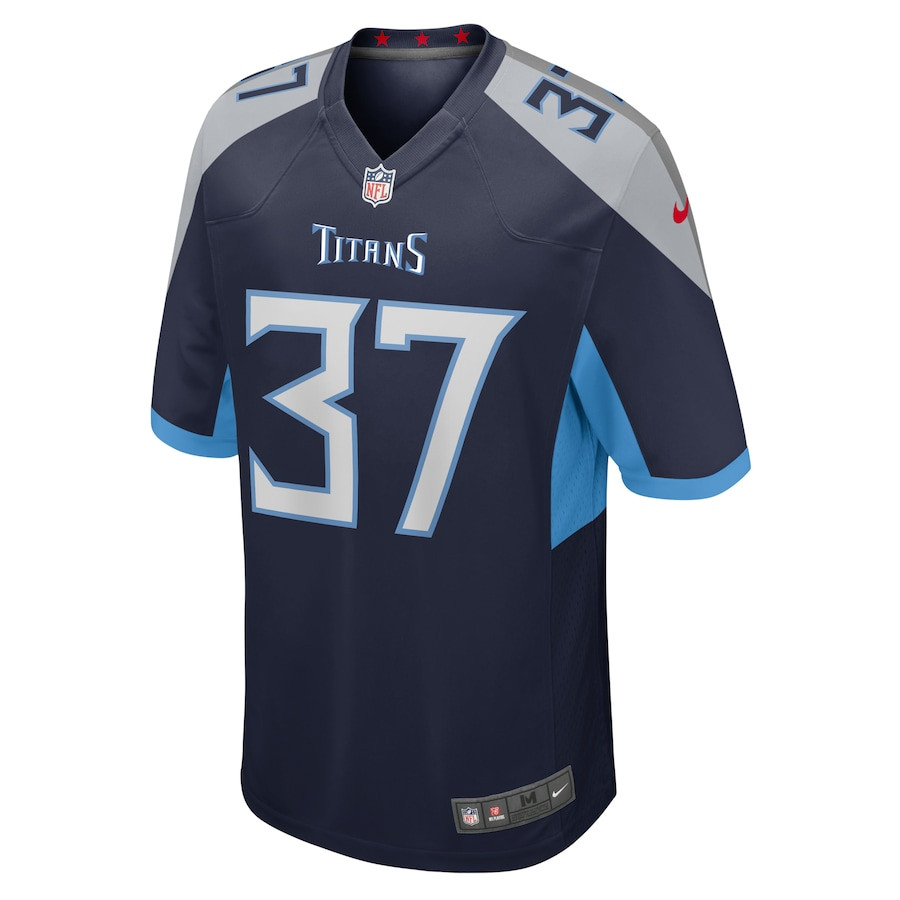 Alternative view of Amani Hooker 37 Tennessee Titans Game Men Jersey - Navy JS4649 nicesnker