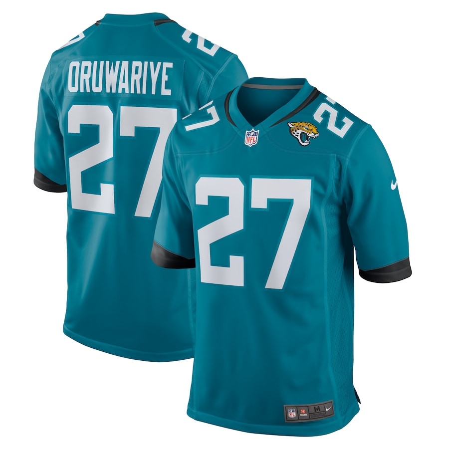 Amani Oruwariye 27 Jacksonville Jaguars Game Men Jersey - Teal JS4186 nicesnker