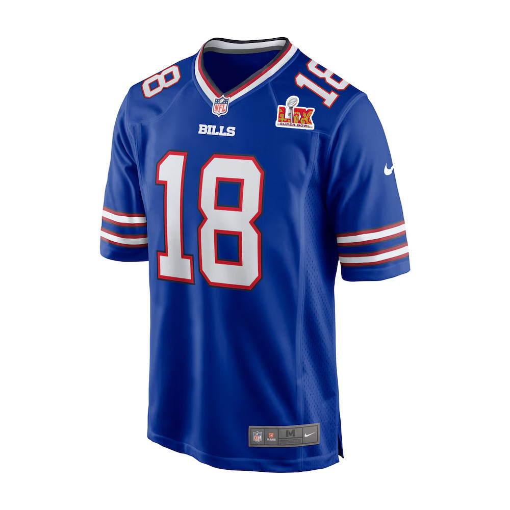 Alternative view of Amari Cooper #18 Buffalo Bills Super Bowl LIX Jersey - Men's - Royal JS2135 nicesnker