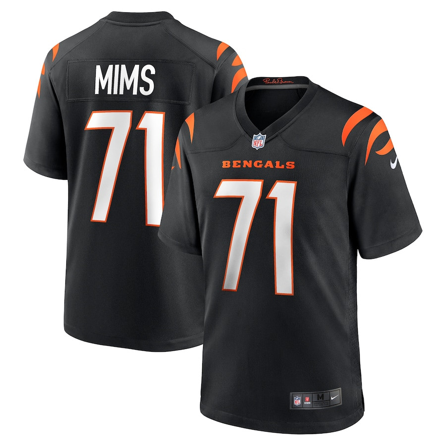 Amarius Mims 71 Cincinnati Bengals Player Game Men Jersey - Black JS8712 nicesnker