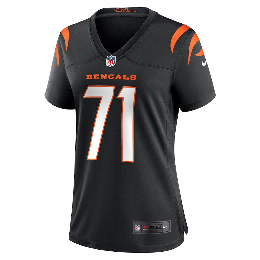 Alternative view of Amarius Mims 71 Cincinnati Bengals Women's Game Jersey - Black JS1574 nicesnker