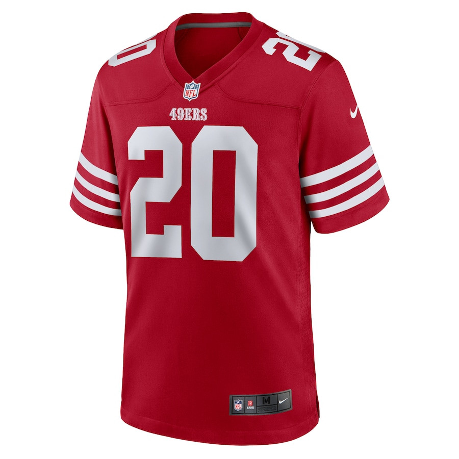 Alternative view of Ambry Thomas 20 San Francisco 49ers Game Men Jersey - Scarlet JS9793 nicesnker