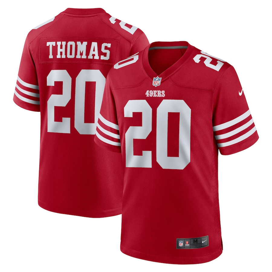Ambry Thomas 20 San Francisco 49ers Game Men Jersey - Scarlet JS9793 nicesnker