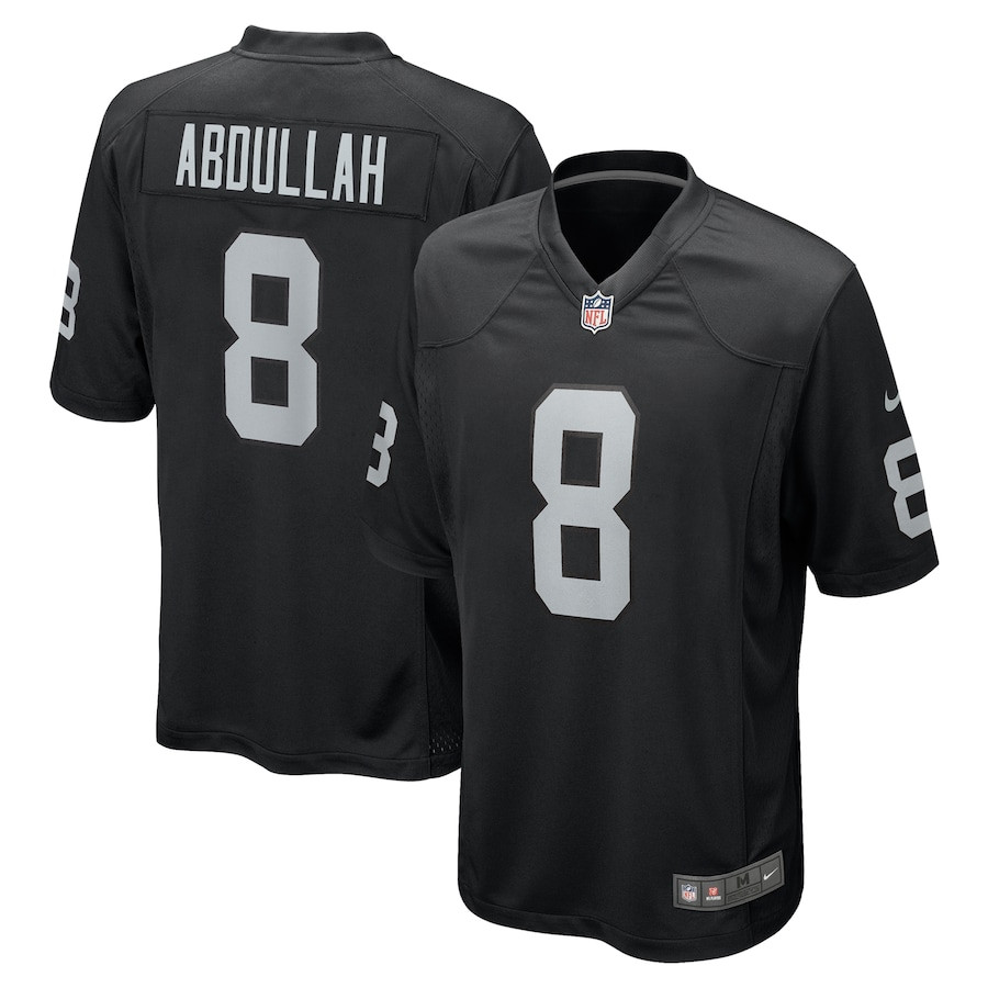 Ameer Abdullah 8 Las Vegas Raiders Team Game Men Jersey - Black JS7071 nicesnker