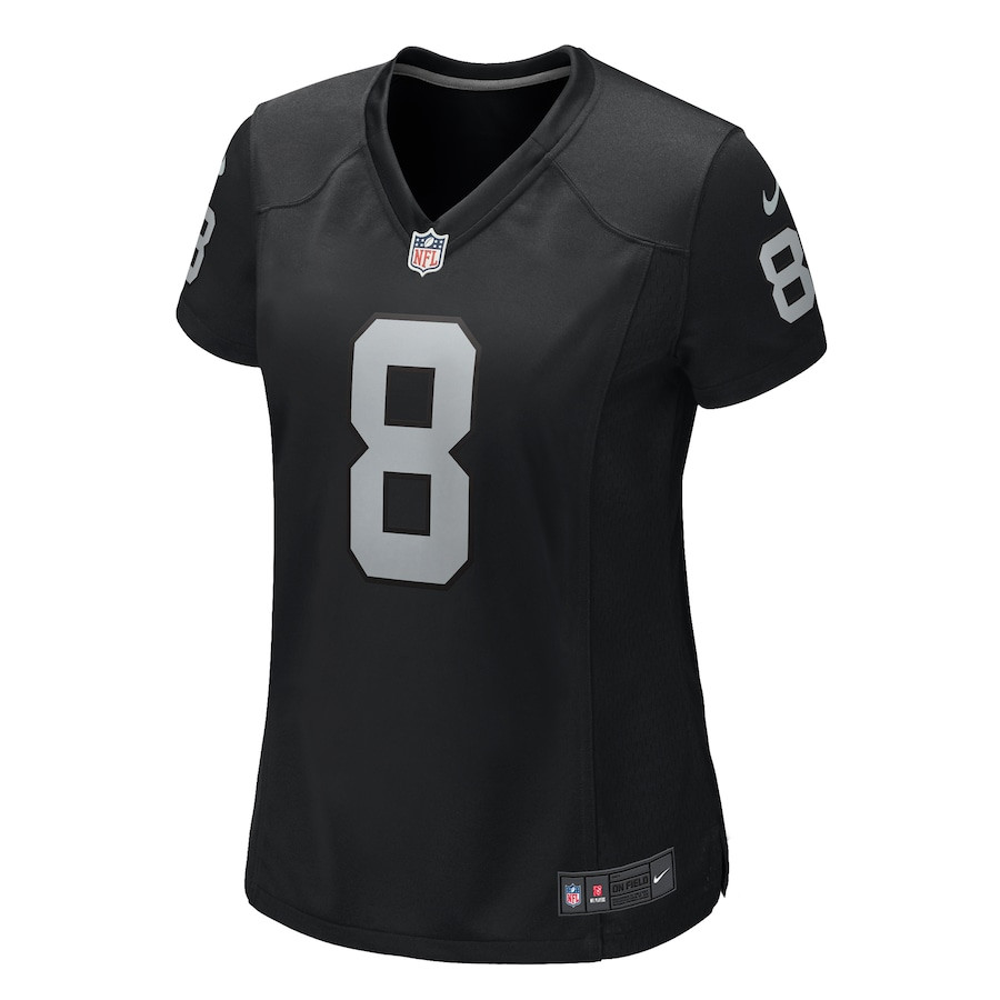 Alternative view of Ameer Abdullah 8 Las Vegas Raiders Women's Team Game Jersey - Black JS1203 nicesnker