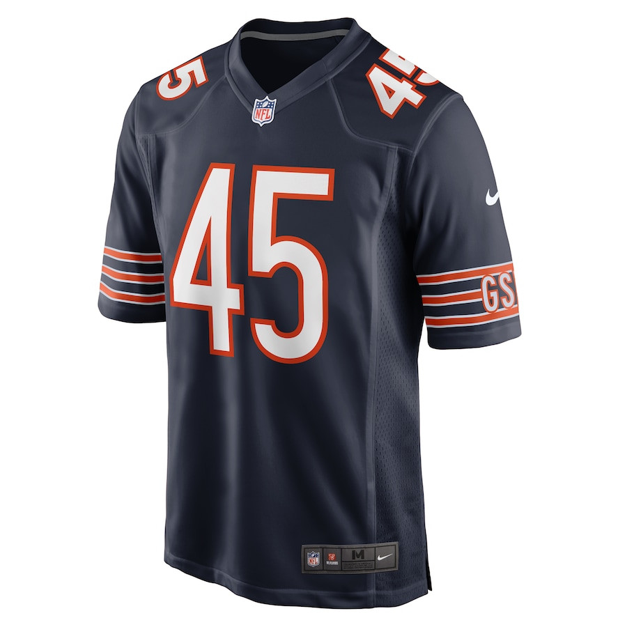 Alternative view of Amen Ogbongbemiga 45 Chicago Bears Game Men Jersey - Navy JS9682 nicesnker