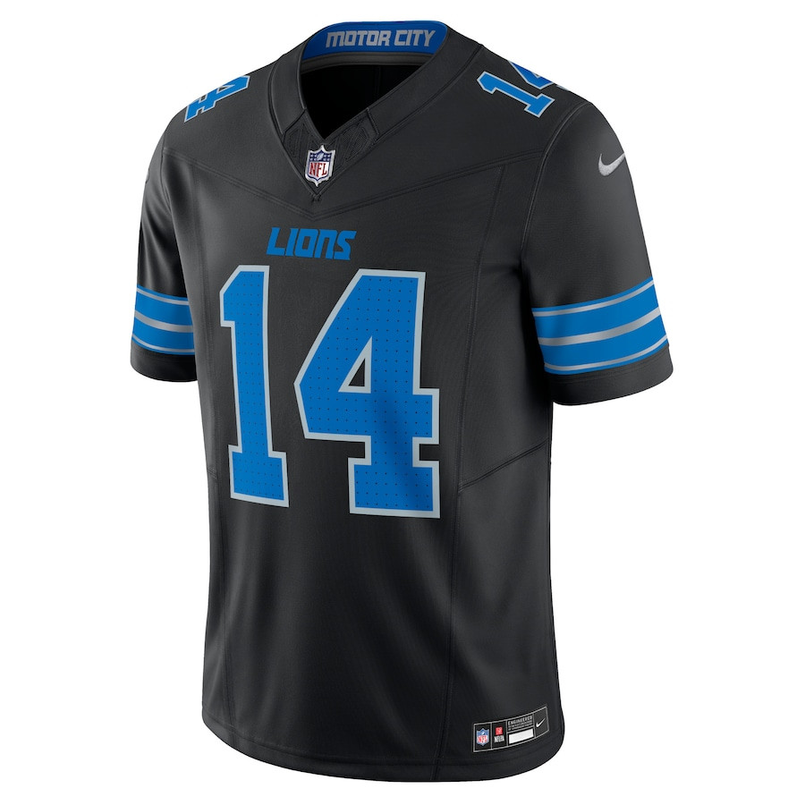 Alternative view of Amon-Ra St. Brown 14 Detroit Lions 2nd Alternate Vapor F.U.S.E. Limited Jersey - Black JS1221 nicesnker