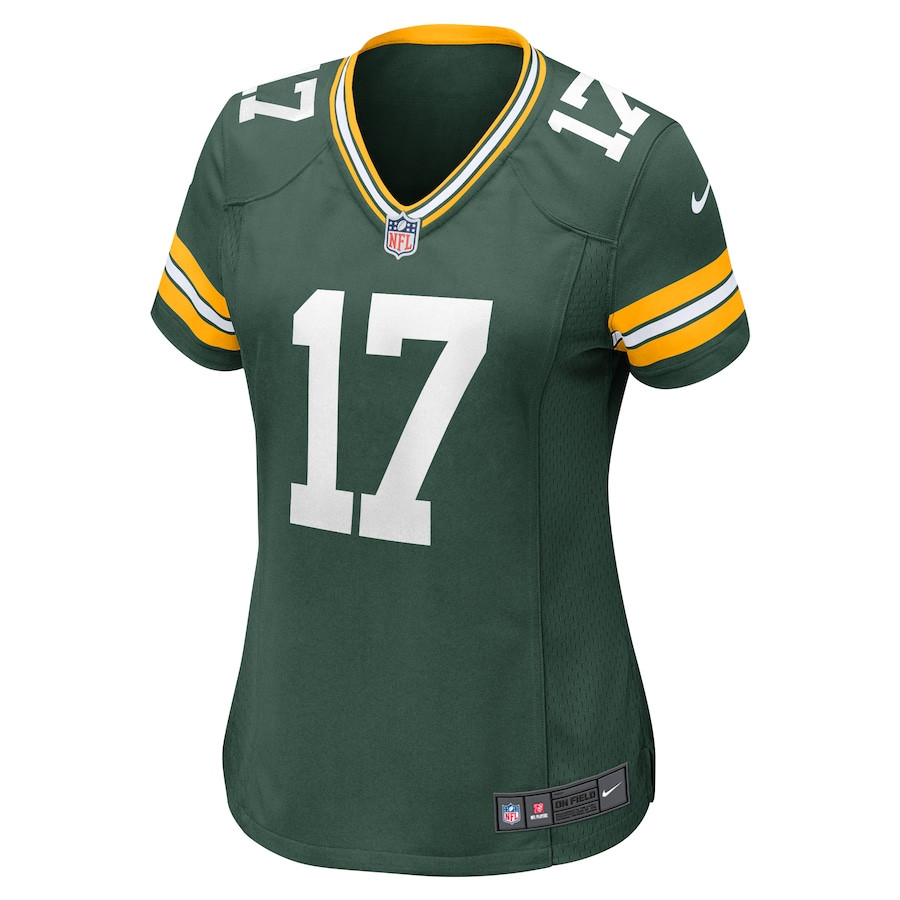 Alternative view of Anders Carlson 17 Green Bay Packers Women Game Jersey - Green JS7677 nicesnker