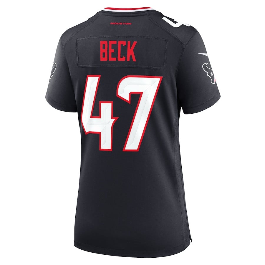 Andrew Beck 47 Houston Texans Women's Team Game Jersey - Navy JS2216 nicesnker - Image 3